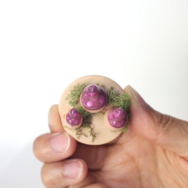 Mini Mossy Shroom Family (Purple)